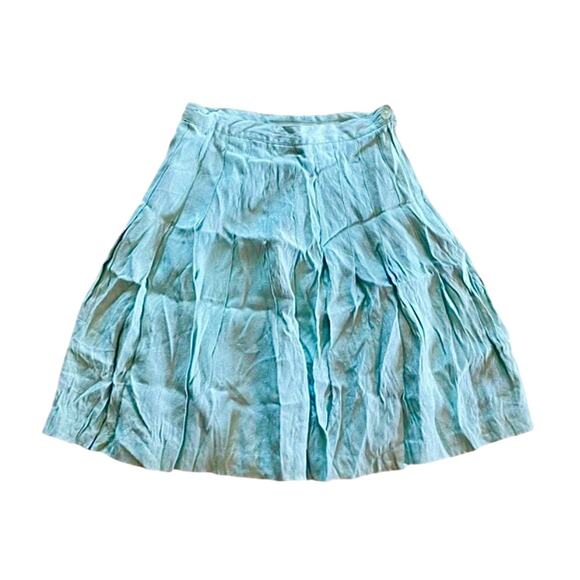 Casual Corner Dresses & Skirts - Casual Corner Vintage Mint Green Floral Pleated Skirt Womens 2